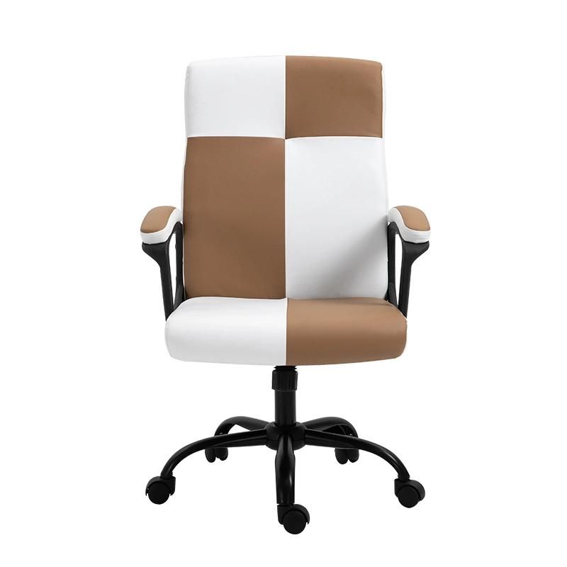 Pink White Black and White Plaid Easy Leisure Comfortable Chair Office Chair