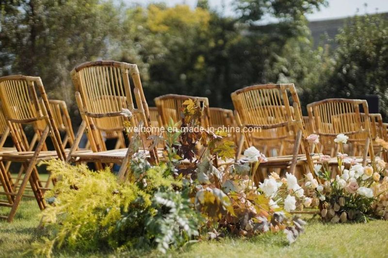 Wholesale Bamboo Folding Chair Silla Outdoor Events Used Folding Chairs Bamboo Wedding Chair