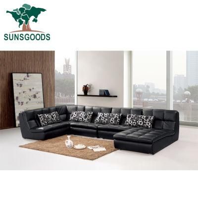 European Style Modern Hotel L Shape Leisure Living Room Sectional Leather Corner Sofa Furniture