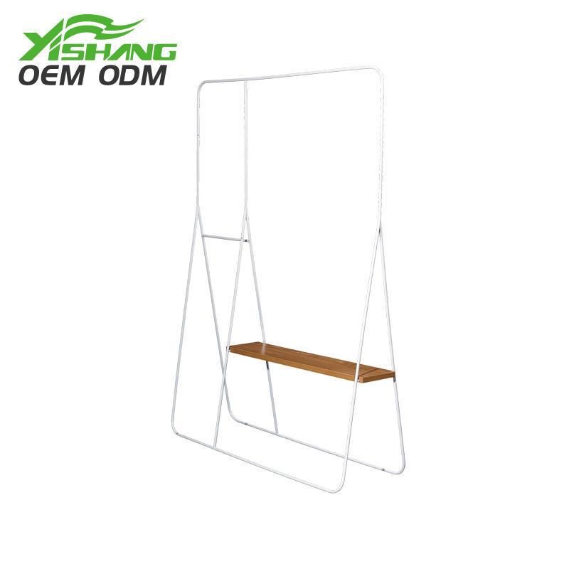 Wholesale Modern Customized Display Stand Retail Metal Hanging Clothes Display Racks, Garment Store Furniture Gold/Clothing Rack