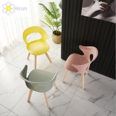 Natural Wooden Legs Beech Wood Leg Dining Room Furniture Plastic Chair