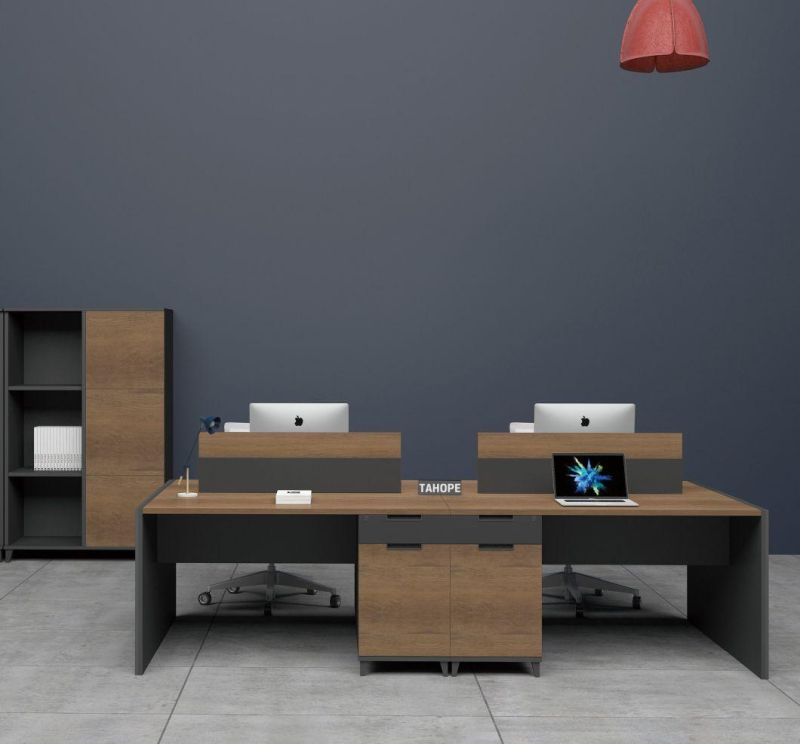 Modern Walnut Boss Computer MFC Office Executive Table