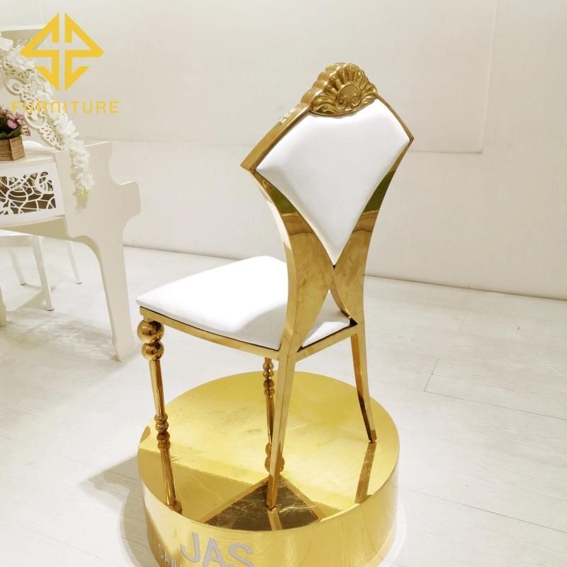 Luxury Nordic Gold Stainless Steel Dining Chairs Simple Fashion European Hotel Dining Room Table Chairs