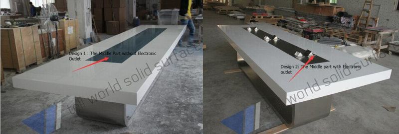 High End Marble Modern Office Solid Surface Boardroom Table