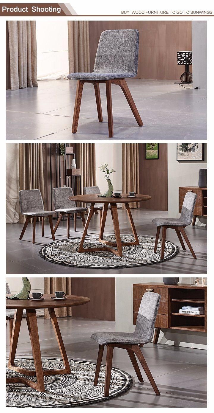 Wholesale Home Furniture Modern Fabric Wooden Dining Chair for Project