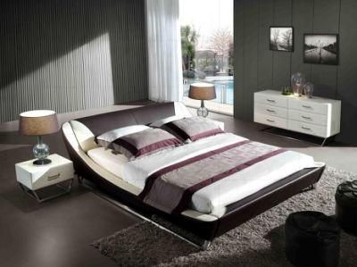 Modern Luxury Bedroom Furniture King Bed Leather Bed Wall Bed Gc1622