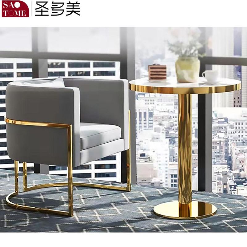 Leisure Style Living Room Furniture Metal Frame Fabric Lounge Chair