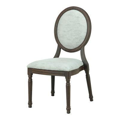 Modern Furniture Popular Gold Round Back Metal Sponge Wedding Stainless Steel Aluminium Wood Like Hotel Chair