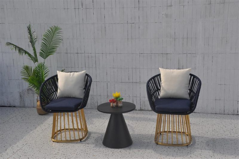 Wholesale Modern Style Rattan Aluminum Outdoor Patio Garden Outdoor Rattan Aluminum Furniture Chair Set