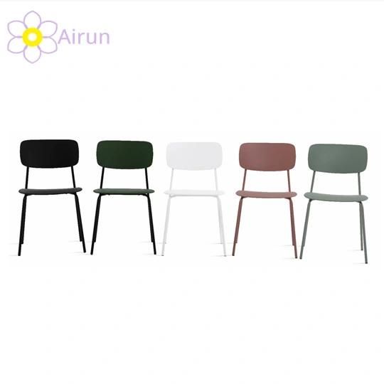 Hot Selling Best Price Iron Steel Frame Modern Design Vintage Industrial Dining Plastic Chair