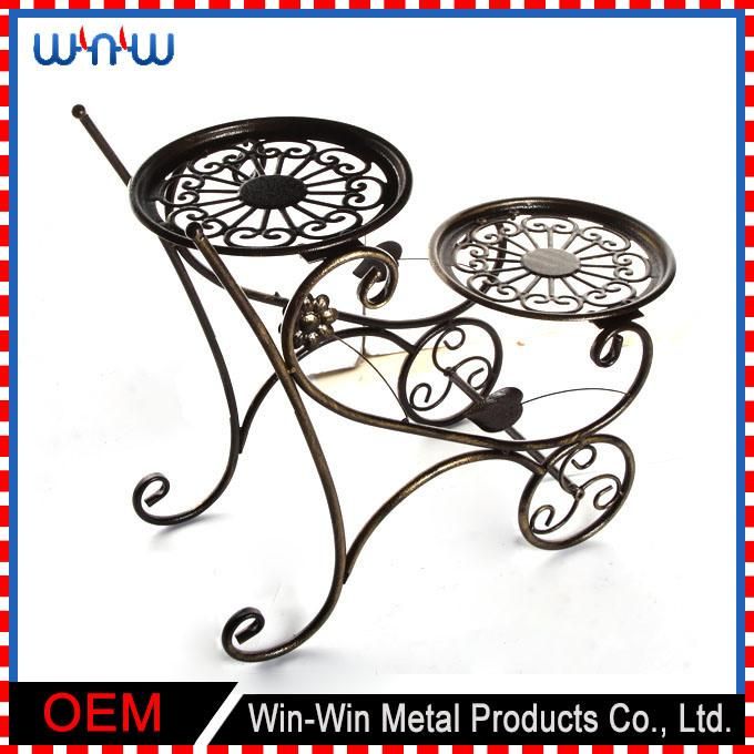 Custom Pot Stand Modern Home Decoration Living Room Wrought Iron Flower Stand for Wedding