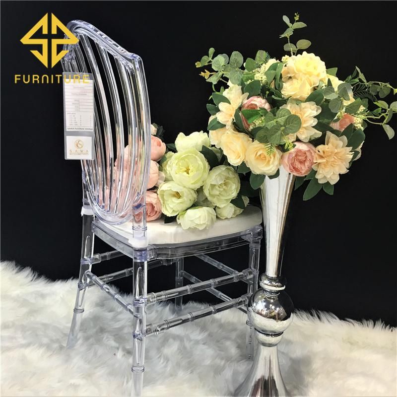 Wedding Event Hotel Dining Clear Crystal PC Resin Acrylic Ghost Chair