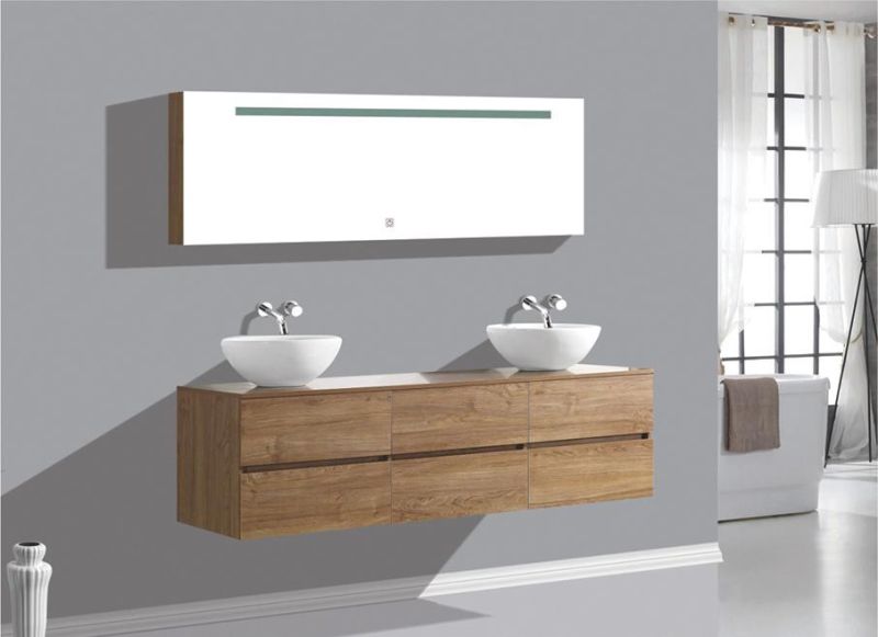 2022 China Factory New Design Modern Plywood Bathroom Cabinet with Mirror Cabinet