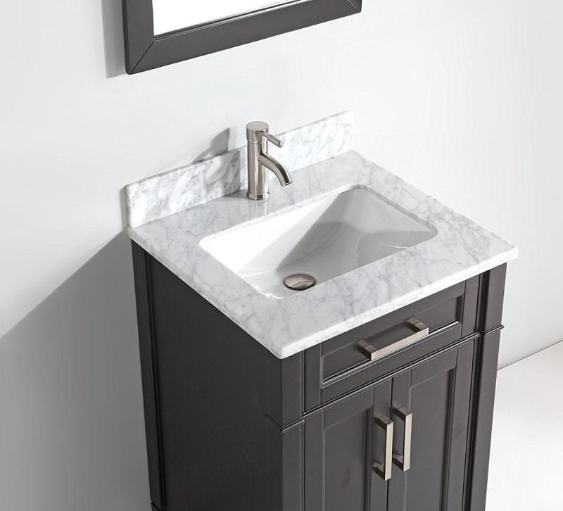 China Factory Modern Bathroom Cabinet with Marble Top with Ceramic Sink