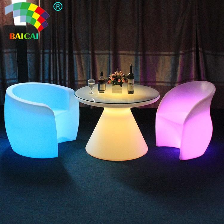 KTV Nightclub Party Events Round Table LED Furniture