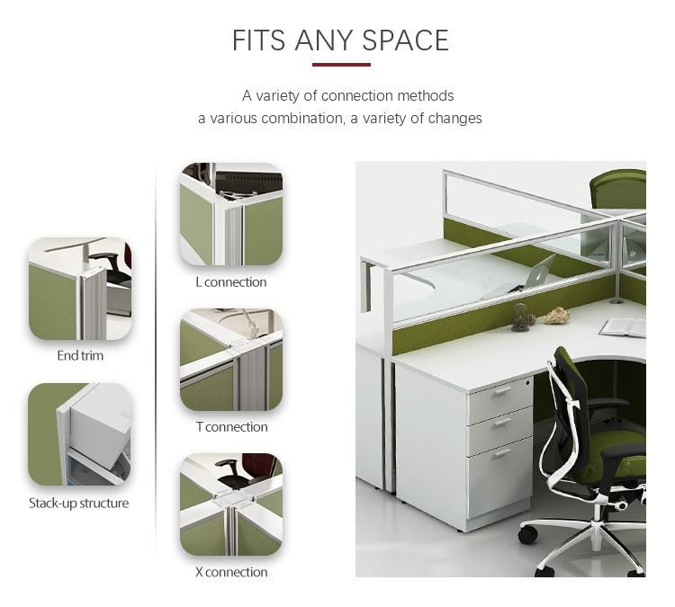 Factory Wholesale Workstation Modern Clover Workstation Office Desk Manufacturer Office Furniture