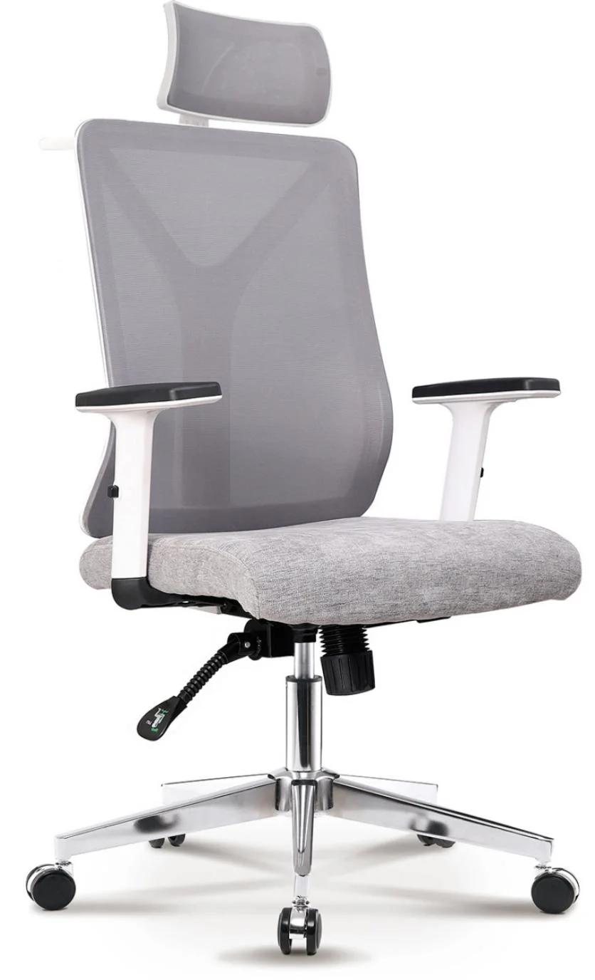 Wholesale Executive Grey Fabric High Back Adjustable Office Revolving Computer Chair Furniture