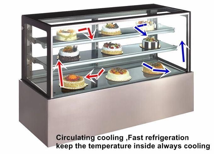 Modern Supermarket Merchandise Cake Showcase for Flower Fruit with LED