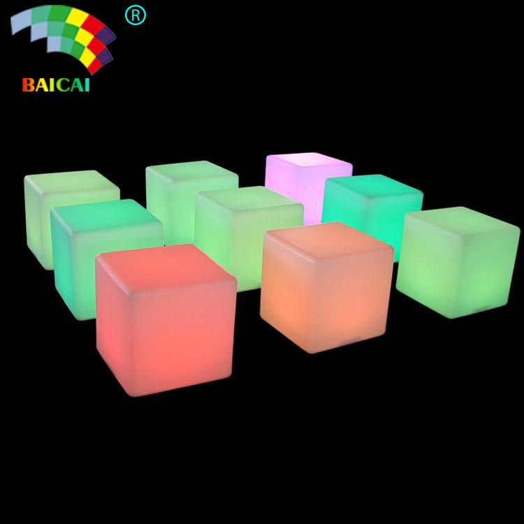 LED Cube Glowing Outdoor Table