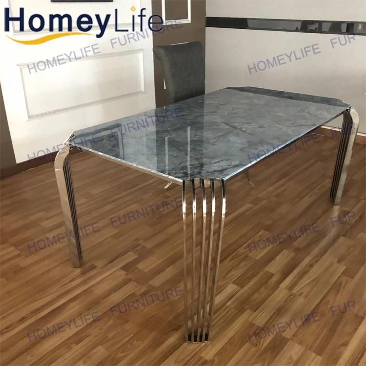 Modern Nordic Design Marble Dining Table and Chair Furniture