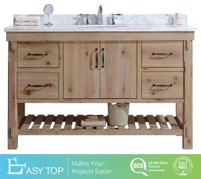 OEM and ODM Good Quality Modern Timber Wood Bathroom Vanity, Driftwood Finish