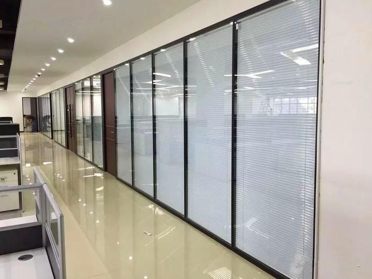 Modern Office Furniture Highdouble Glass Partitions with Shutters