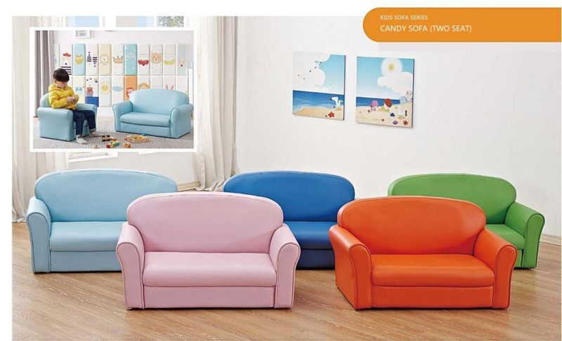 Modern Day Care Center Sofa, Child Lovely Sofa, Nursery School Kids Furniture Sofa, Leather Sofa Living Room Baby Sofa