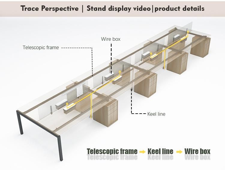 Professional Work Station Desk Modern 8 Person Workstation Office Furniture