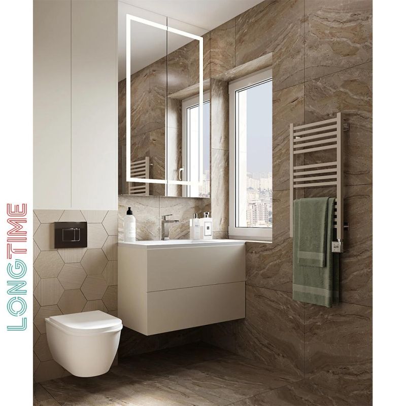 Solid Wood Modern Simple Wall Mountained Combination Bathroom Cabinet