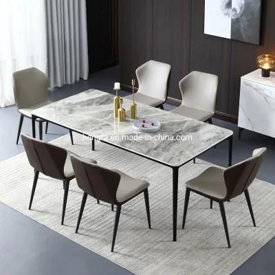 Modern Dining Set Furniture Aluminum Alloy Home Living Room Table