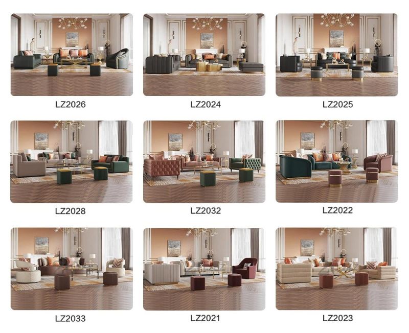 2022 Latest New Design Modern Leisure Hotel Home Decorative Furniture Set European Living Room Fabric White Sofa