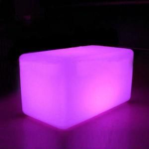 Salon and Cafe Shop Furniture Illuminated LED Cube Bar Chair