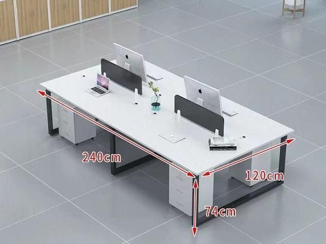 Modern Design Custom 2 4 6 Person Staff Modular Workstation Furniture Office Desk