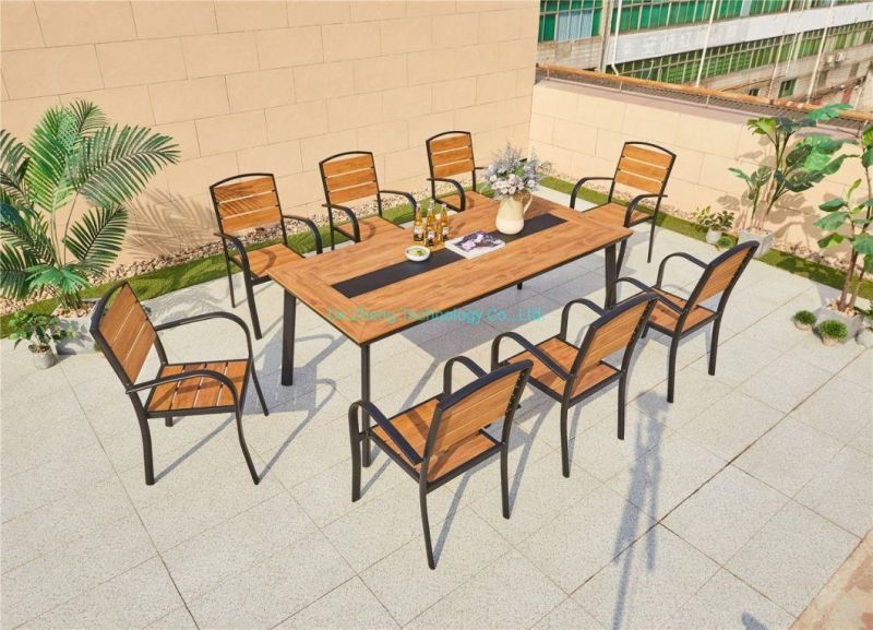 Hot Sale Fast Delivery White Aluminum Patio Furniture Garden Chairs Stackable Commercial Metal Outdoor Furniture