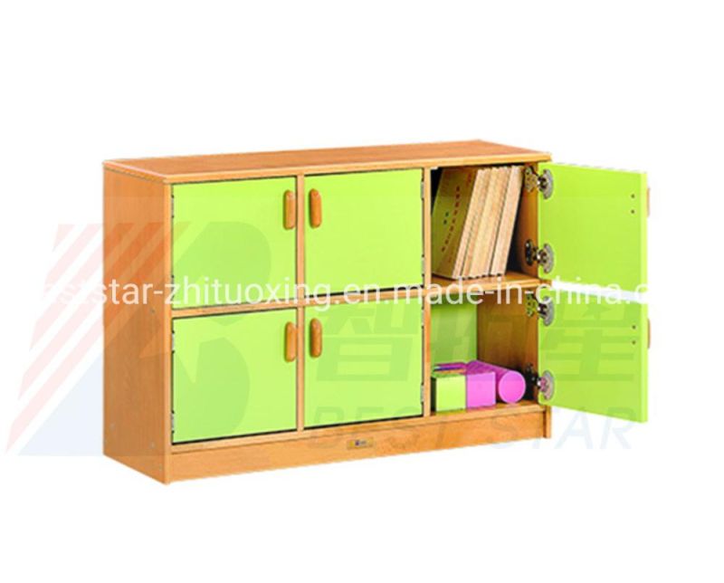 Best Star Preschool Furniture Wooden Cabinet for Kindergarten and Preschool Classroom