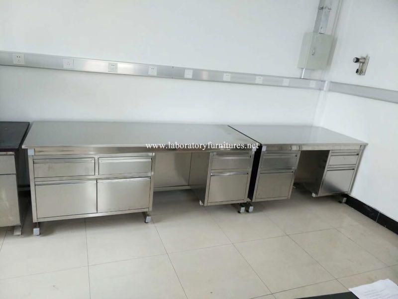 Modern Workstations Laboratory Furniture Equipment Stainless Steel Lab Work Bench Jh-Ss011