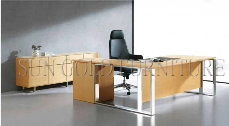 Popular MDF White Black Executive Wooden Office Desk (SZ-OD545)