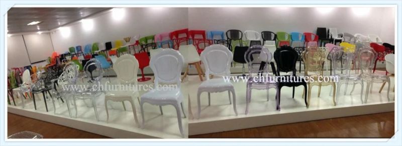 Kd Gold Transparent Napoleon Plastic Chair for Rental and Banquet (YC-P23-1)