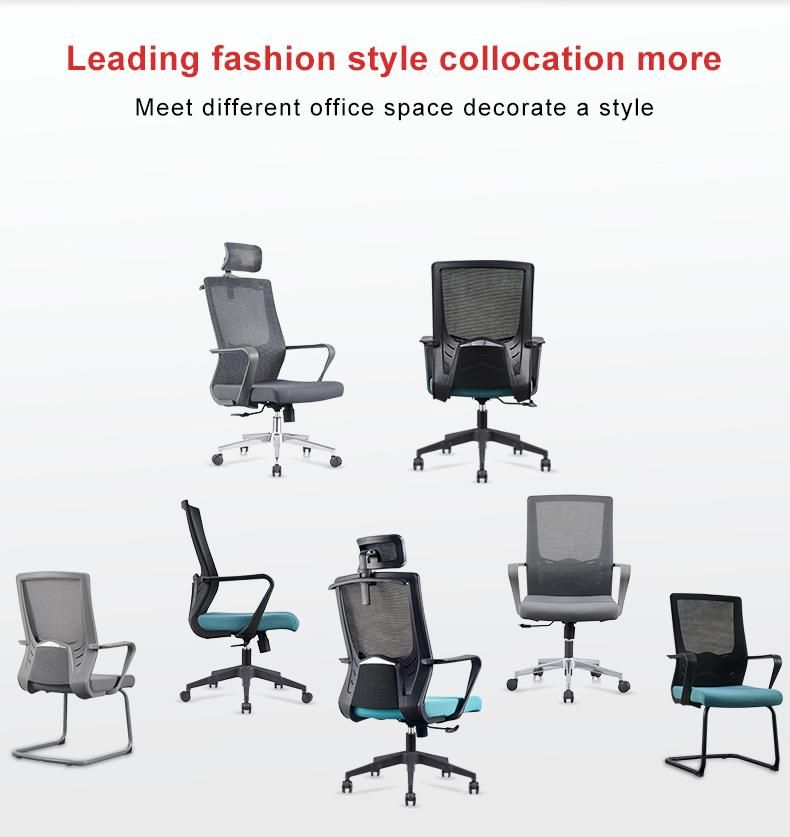 New Type Swivel Adjustable Fabric Office Modern High Back Mesh Chair