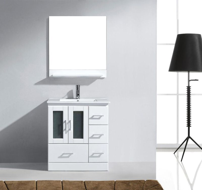 New Black Simple Floor Type Bathroom Cabinet