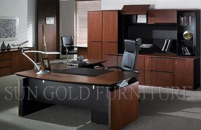 Popular Design Classic Executive Table with Storage Sets Brown Office Desk (SZ-OD125)