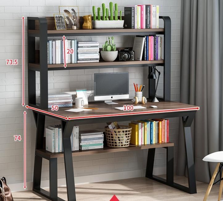 Computer Desk with Bookcase for Office and Home