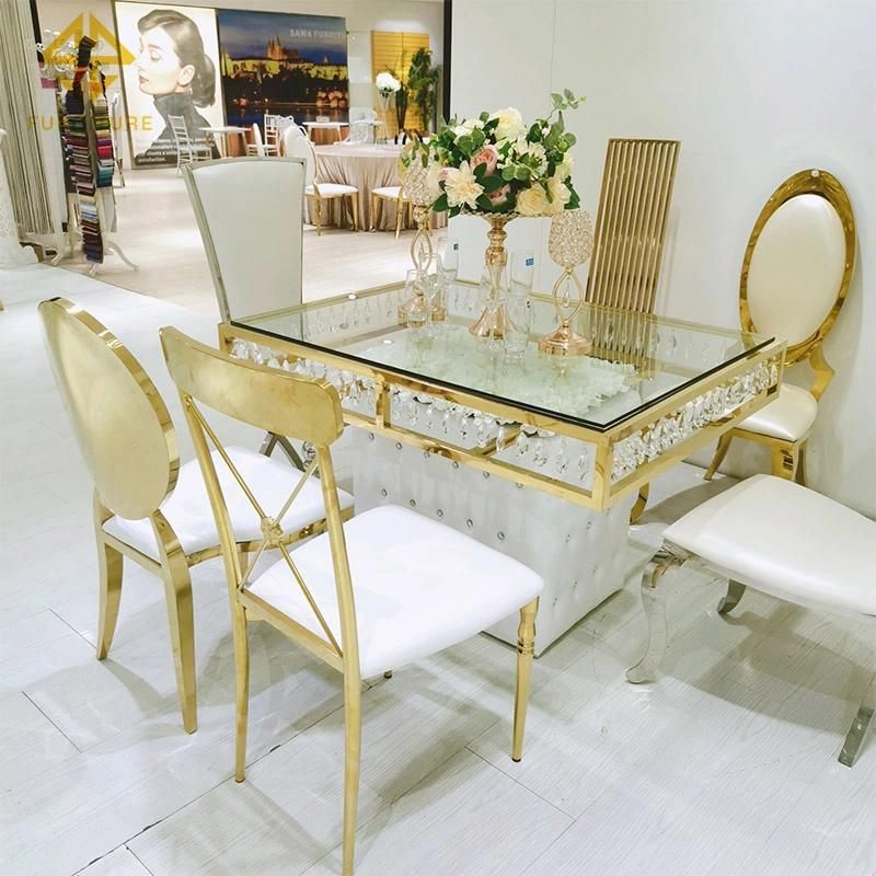 High Quality Stainless Steel Wedding Chairs Gold Dining Chair