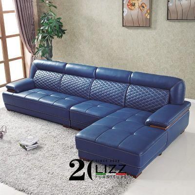 Simple Design Modern Luxury Sectional Corner Genuine Leather Sofa