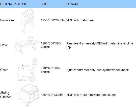 Customize Modern Kids Furniture for Study Room or Bedroom