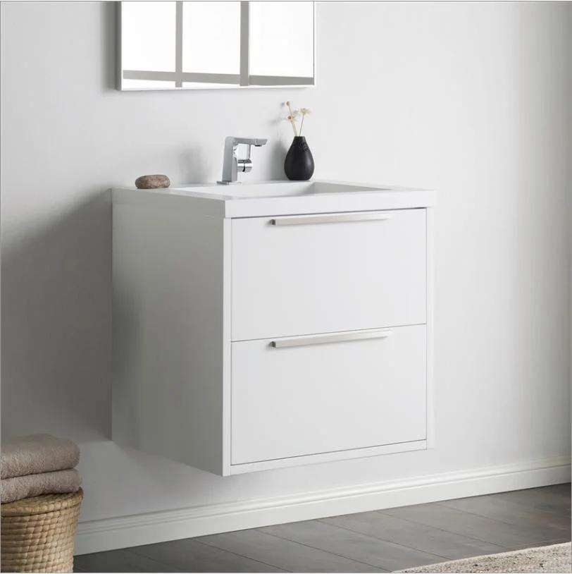 Modern Luxury Wooden Bathroom Vanity with Ceramics Basin