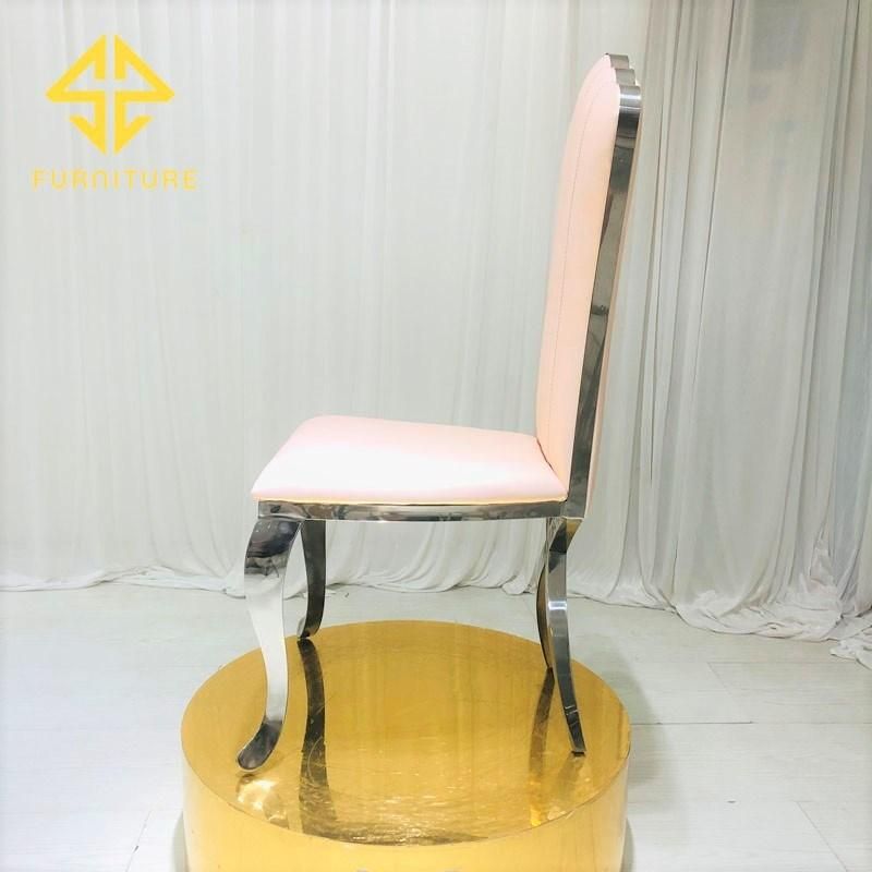 Factory Luxury X Leg Stainless Steel Dining Chair Hotel Furniture Wedding Events Chair