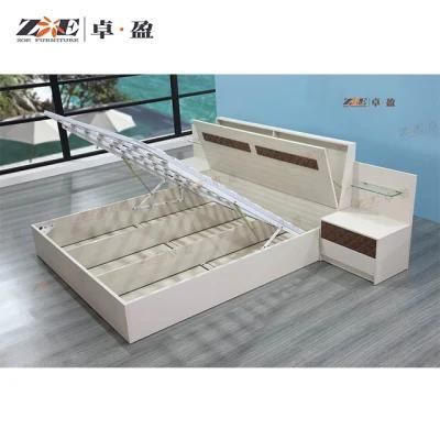 Large Storage Design Wooden Hotel Furniture King Bed