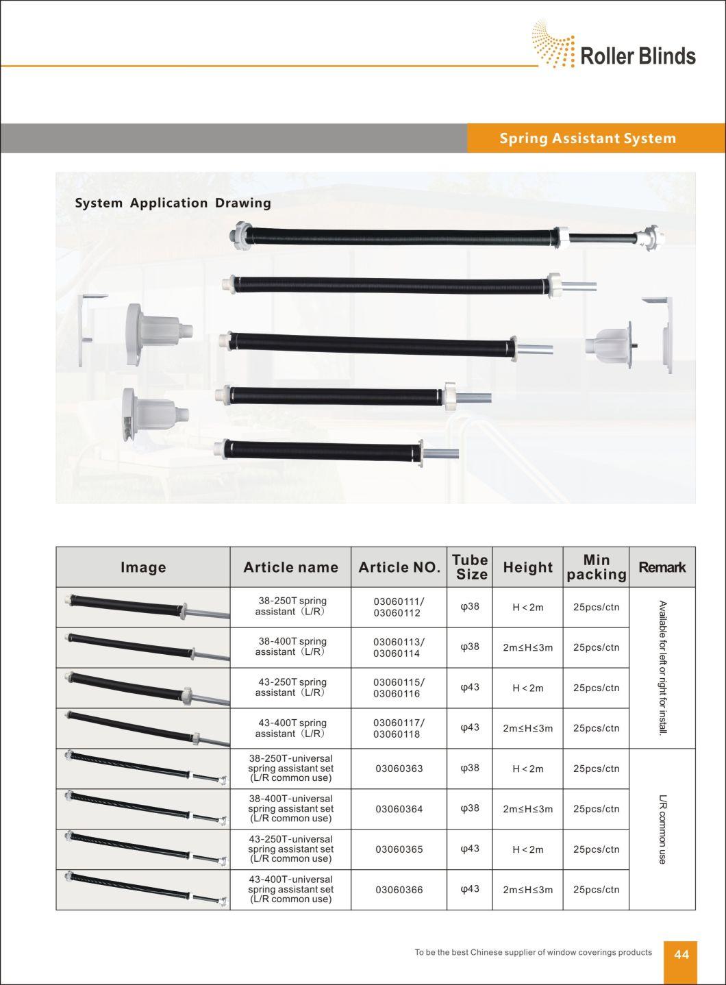 43mm Tz55 Auto-Falling Spring Roller Blinds Components for Window Blinds