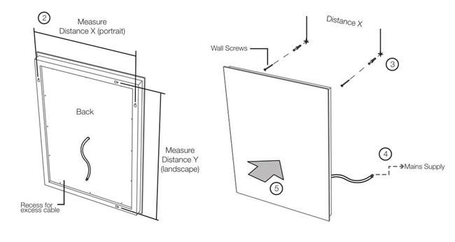 5mm Wall Mounted Backlit Bathroom Mirror with Ce Certificate